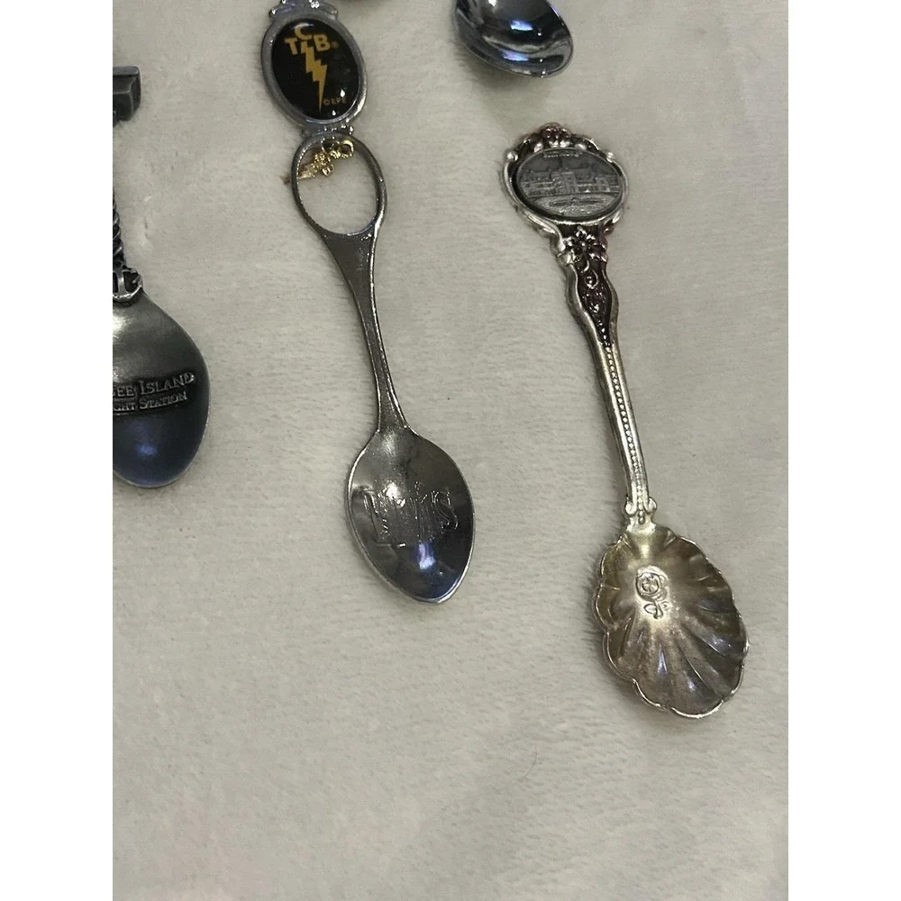 Lot of 45 Collectors Spoons. All Different‎ No Duplicates. Some Vintage